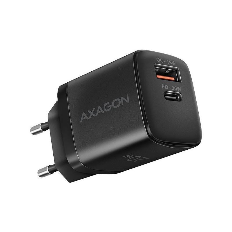 AXAGON ACU-PQ20 wall charger QC3.0 / AFC / FCP + PD type-C, 20W, black