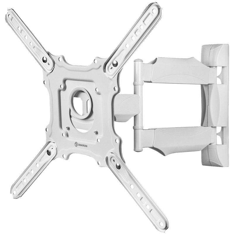 ONKRON TV Wall Mount for 32-65" LED LCD Plasma Flat Screen Curved TVs up to 35 kg, White