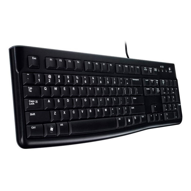LOGITECH MK120 laidinis ausinių rinkinys – juodas – USB – Šiaurės šalių