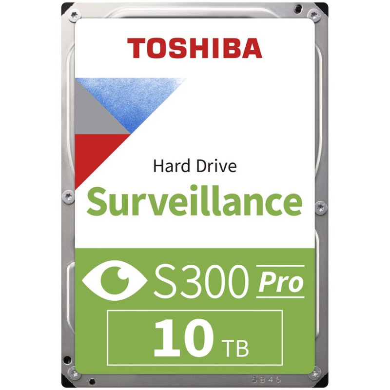HDD Video Surveillance TOSHIBA S300 PRO 10TB CMR, 3.5'', 512MB, 7200RPM, SATA, 64 cameras, 24 / 7, TBW: 300