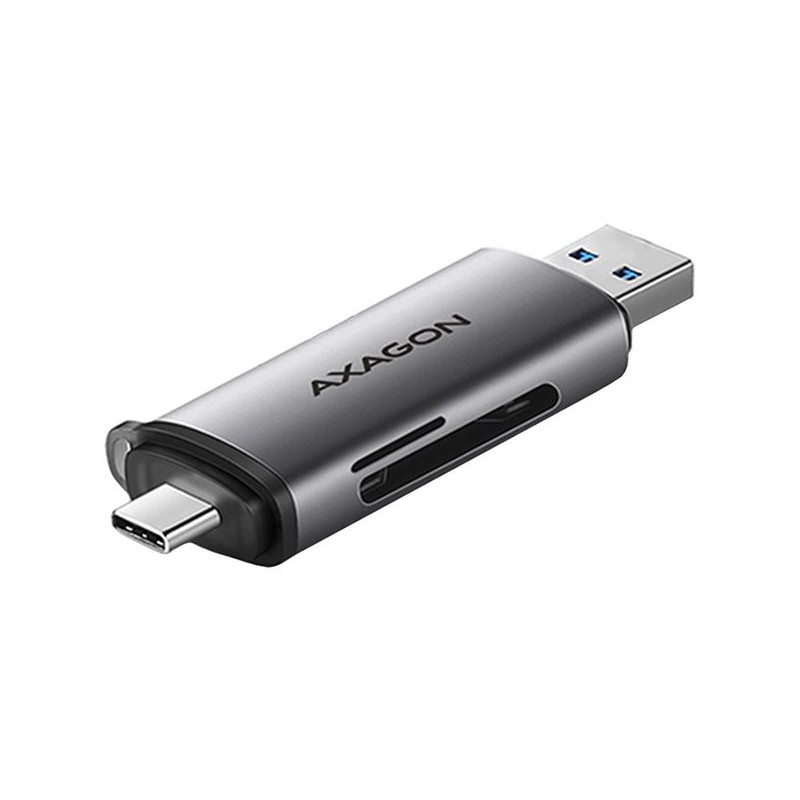 AXAGON CRE-SAC išorinis USB 3.2 Gen1 Type-C+Type-A 2 lizdų SD / microSD