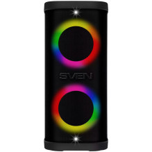 Nešiojama kolonėlė SVEN PS-950, juoda, galia 2x80W (RMS), TWS, Bluetooth, IPx4, FM, USB, microSD, LED ekranas, ličio bat