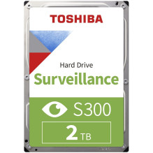HDD Video Surveillance TOSHIBA S300 2TB SMR, 3.5'', 128MB, 5400RPM, SATA, TBW: 180