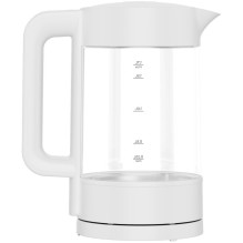 Electric Kettle, white, 220-240V, 1850-2200W, 1.7L, Keep warm 30 min, 40,60,80,90,100, console in Handle