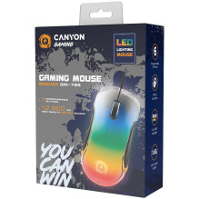 CANYON pelė Braver GM-728 LED Crystal 7 mygtukai laidiniai juodi