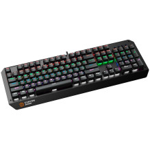 CANYON Hazard GK-6, Wired multimedia gaming keyboard with lighting effect, 108pcs rainbow LED, Numbers 104keys, RU+EN do
