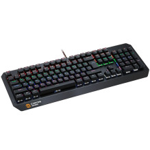 CANYON Hazard GK-6, Wired multimedia gaming keyboard with lighting effect, 108pcs rainbow LED, Numbers 104keys, RU+EN do