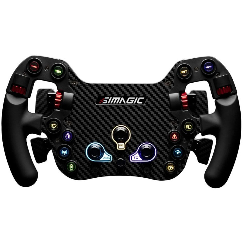SIMAGIC FX Steering Wheel, Carbon Fiber, QR50, Shifters + Dual Clutch, S204