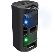 Garsiakalbis SVEN PS-600, juodas (50W, TWS, Bluetooth, FM, USB, microSD, LED ekranas, 4000mAh) Garsiakalbis SVEN PS-600, juodas (50W, TWS, Bluetooth, FM, USB, microSD, LED ekranas, 4000mAh)