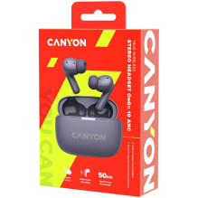 CANYON ausinės OnGo TWS-10 ANC+ENC Purple
