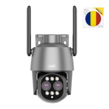 PNI House IP574 video surveillance camera package with Wi-Fi, PTZ, dual lens with sticky Pad Flag included