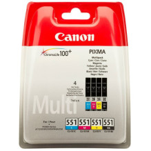 OEM Canon CLI-551 kasečių rinkinys (6509B009) Bk / C / Y / M OEM Canon CLI-551 kasečių rinkinys (6509B009) Bk / C / Y / M