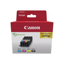 OEM Canon CLI-551 kasečių rinkinys (6509B009) Bk / C / Y / M OEM Canon CLI-551 kasečių rinkinys (6509B009) Bk / C / Y / M