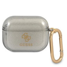 Guess GUAPUCG4GK AirPods Pro dangtelis juodas / juodas Glitter Collection Guess GUAPUCG4GK AirPods Pro dangtelis juodas / juodas Glitter Collection