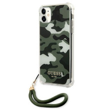 Guess GUHCN61KSARKA iPhone 11 6,1' / Xr žalia / chaki spalvos kietas Camo Collection