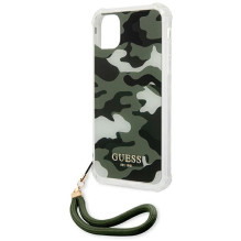 Guess GUHCN61KSARKA iPhone 11 6,1' / Xr žalia / chaki spalvos kietas Camo Collection