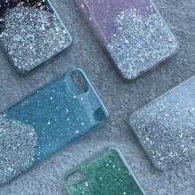 Wozinsky Star Glitter Shining Cover iPhone 12 Pro Max žalia spalva