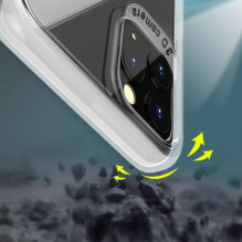 S-Case lankstus dangtelis TPU dėklas, skirtas Huawei P40 Lite E juodas