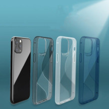 S-Case lankstus dangtelis TPU dėklas, skirtas Huawei P40 Lite E juodas