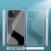 S-Case lankstus dangtelis TPU dėklas, skirtas Huawei P40 Lite E juodas