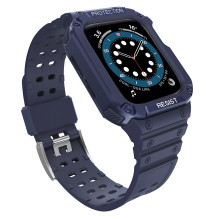 Protect Strap Band for Apple Watch 42 / 44 / 45mm Armored Case Strap - Blue