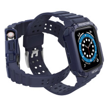 Protect Strap Band for Apple Watch 42 / 44 / 45mm Armored Case Strap - Blue