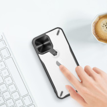 Nillkin Cyclops Case tvirtas dėklas su fotoaparato dangteliu ir sulankstomu stovu iPhone 13 Pro juodas
