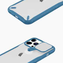 Nillkin Cyclops Case tvirtas dėklas su fotoaparato dangteliu ir sulankstomu stovu iPhone 13 Pro juodas