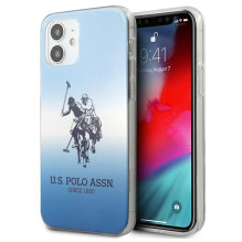„US Polo Assn.“ gradientinio rašto kolekcijos „iPhone 12 mini“ dėklas – mėlynas