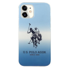 „US Polo Assn.“ gradientinio rašto kolekcijos „iPhone 12 mini“ dėklas – mėlynas
