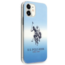„US Polo Assn.“ gradientinio rašto kolekcijos „iPhone 12 mini“ dėklas – mėlynas