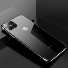 Clear Color Case Gel TPU Electroplating frame Cover for Xiaomi Mi 11 black Clear Color Case Gel TPU Electroplating frame Cover for Xiaomi Mi 11 black