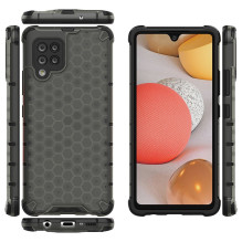 Honeycomb Case armor cover with TPU Bumper for Samsung Galaxy A42 5G black Honeycomb Case armor cover with TPU Bumper for Samsung Galaxy A42 5G black
