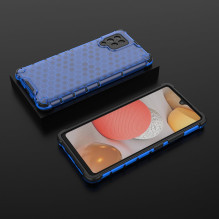 Honeycomb Case armor cover with TPU Bumper for Samsung Galaxy A42 5G blue Honeycomb Case armor cover with TPU Bumper for Samsung Galaxy A42 5G blue