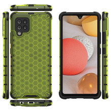 Honeycomb Case šarvų dangtelis su TPU buferiu, skirtas Samsung Galaxy A42 5G žalias Honeycomb Case šarvų dangtelis su TPU buferiu, skirtas Samsung Galaxy A42 5G žalias