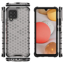 Honeycomb Case šarvų dangtelis su TPU buferiu, skirtas Samsung Galaxy A42 5G skaidrus Honeycomb Case šarvų dangtelis su TPU buferiu, skirtas Samsung Galaxy A42 5G skaidrus