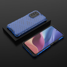 Honeycomb Case armor cover with TPU Bumper for Xiaomi Redmi K40 Pro+ / K40 Pro / K40 / Poco F3 blue Honeycomb Case armor cover with TPU Bumper for Xiaomi Redmi K40 Pro+ / K40 Pro / K40 / Poco F3 blue