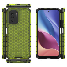 Honeycomb Case armor cover with TPU Bumper for Xiaomi Redmi K40 Pro+ / K40 Pro / K40 / Poco F3 green Honeycomb Case armor cover with TPU Bumper for Xiaomi Redmi K40 Pro+ / K40 Pro / K40 / Poco F3 green