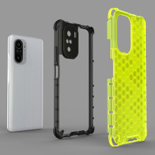 Korinio korpuso šarvų dangtelis su TPU buferiu, skirtas Xiaomi Redmi K40 Pro+ / K40 Pro / K40 / Poco F3 green Korinio korpuso šarvų dangtelis su TPU buferiu, skirtas Xiaomi Redmi K40 Pro+ / K40 Pro / K40 / Poco F3 green