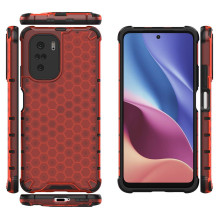 Korinio korpuso šarvų dangtelis su TPU buferiu, skirtas Xiaomi Redmi K40 Pro+ / K40 Pro / K40 / Poco F3 raudonas Korinio korpuso šarvų dangtelis su TPU buferiu, skirtas Xiaomi Redmi K40 Pro+ / K40 Pro / K40 / Poco F3 raudonas