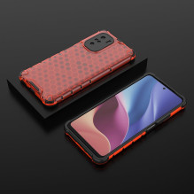 Korinio korpuso šarvų dangtelis su TPU buferiu, skirtas Xiaomi Redmi K40 Pro+ / K40 Pro / K40 / Poco F3 raudonas Korinio korpuso šarvų dangtelis su TPU buferiu, skirtas Xiaomi Redmi K40 Pro+ / K40 Pro / K40 / Poco F3 raudonas