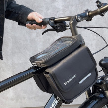 Wozinsky bicycle frame bag, waterproof phone case, 1.5l, black (WBB26BK)