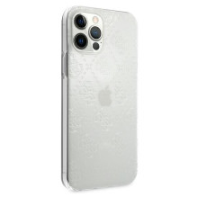 Guess GUHCP12L3D4GTR iPhone 12 Pro Max 6,7 colio skaidraus kieto dėklo 4G 3D raštų kolekcija