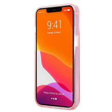 „Karl Lagerfeld“ blizgučiais puoštas „Karl's Head“ dėklas, skirtas „iPhone 13 Pro Max“ – rožinis