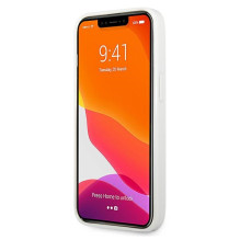 „Mercedes“ sidabrinis žvaigždžių rašto dėklas, skirtas „iPhone 13“ – baltas