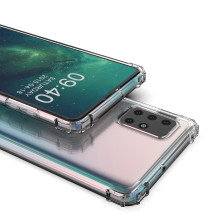 Wozinsky Anti Shock patvarus dėklas su karinės klasės apsauga, skirtas Samsung Galaxy A72 4G skaidrus