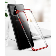 Skaidrios spalvos korpuso gelis TPU galvanizavimo rėmo dangtelis, skirtas Samsung Galaxy A72 4G mėlynas Skaidrios spalvos korpuso gelis TPU galvanizavimo rėmo dangtelis, skirtas Samsung Galaxy A72 4G mėlynas