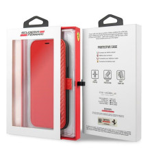 Ferrari FESAXFLBKP13SRE iPhone 13 mini 5.4" red / red book On Track Carbon Stripe Ferrari FESAXFLBKP13SRE iPhone 13 mini 5.4" red / red book On Track Carbon Stripe