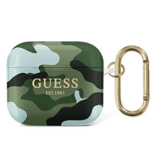 Guess GUA3UCAMA AirPods 3 dangtelis žalias / chaki spalvos Camo kolekcija