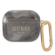 Guess GUA3UNMK AirPods 3 cover black / black Marble Collection